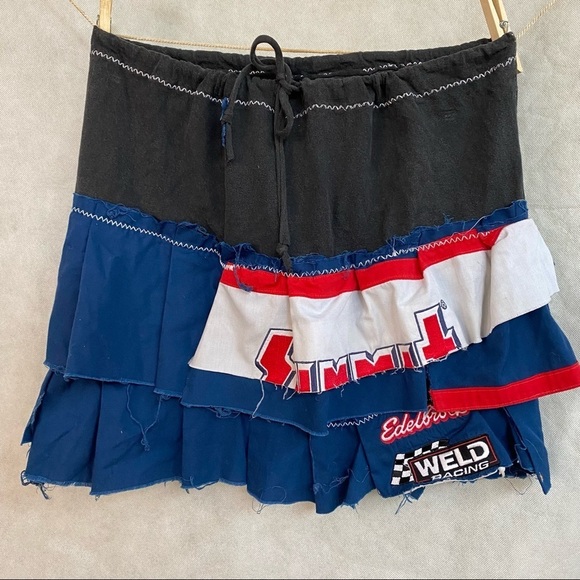 Vintage Dresses & Skirts - Summit Racing Vintage Handmade Tiered Employee Shirt Ruffled Skirt One Of A Kind